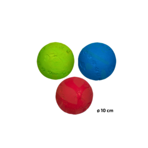 Balles souples avec couineur de 10 cm en caoutchouc